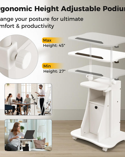 Giantex Mobile Podium Stand