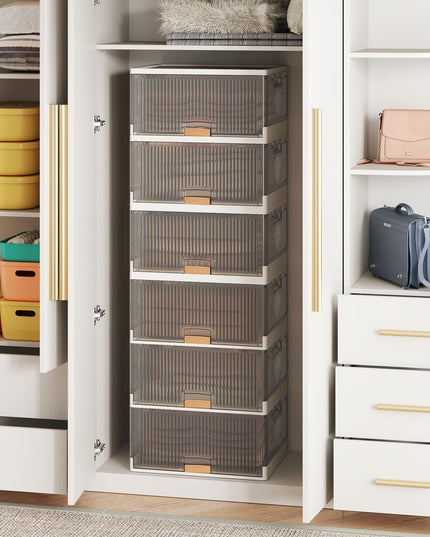Giantex 6 Tier Stackable Storage Bins with Lids