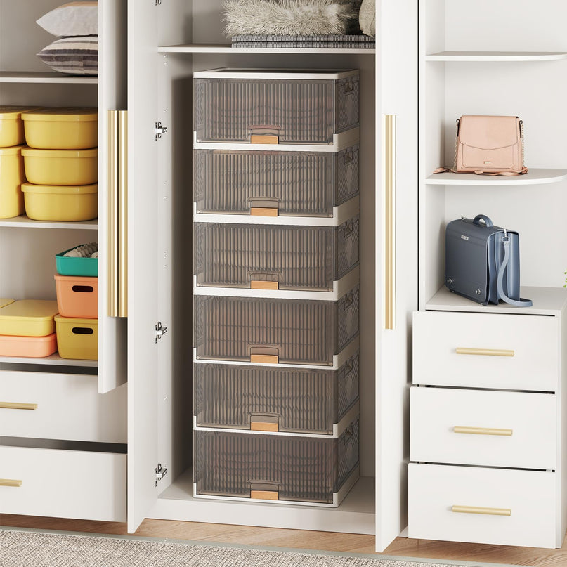 Giantex 6 Tier Stackable Storage Bins with Lids