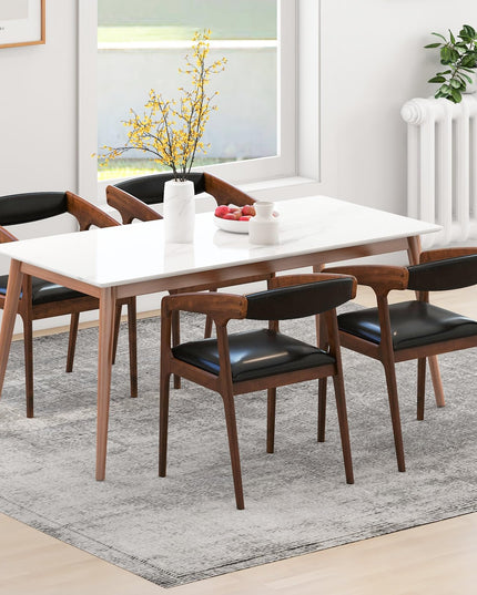 Giantex Modern Accent Chair - PU Leather Upholstered Armchairs w/Cozy Backrest & Padded Seat Cushion