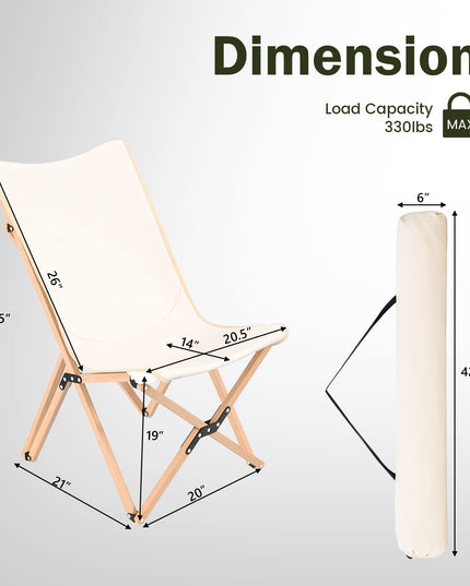 Camping Chairs 2 Pack - Giantex