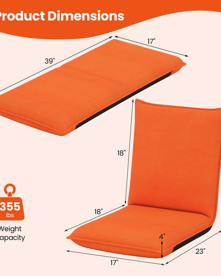 GIANTEX Adjustable Mesh Floor Sofa Chair for Meditation Seminars Reading TV Watching or Gaming