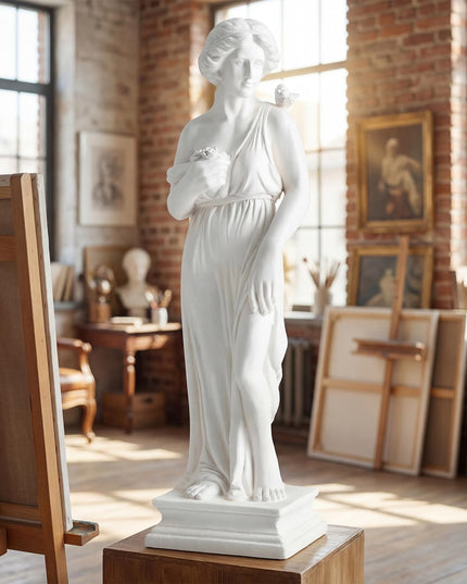 Giantex 31.5" Greek Goddess Statue with Bird
