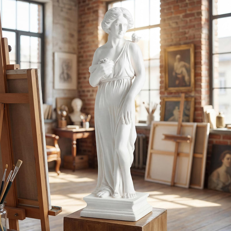 Giantex 31.5" Greek Goddess Statue with Bird