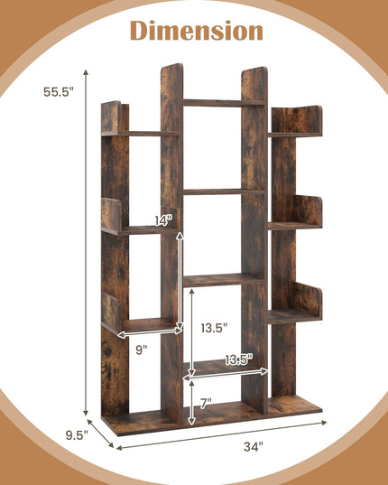 Giantex 7-Cube Tree Bookshelf