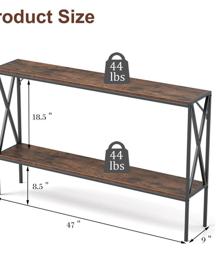 Giantex Narrow Entryway Table with Storage Shelf