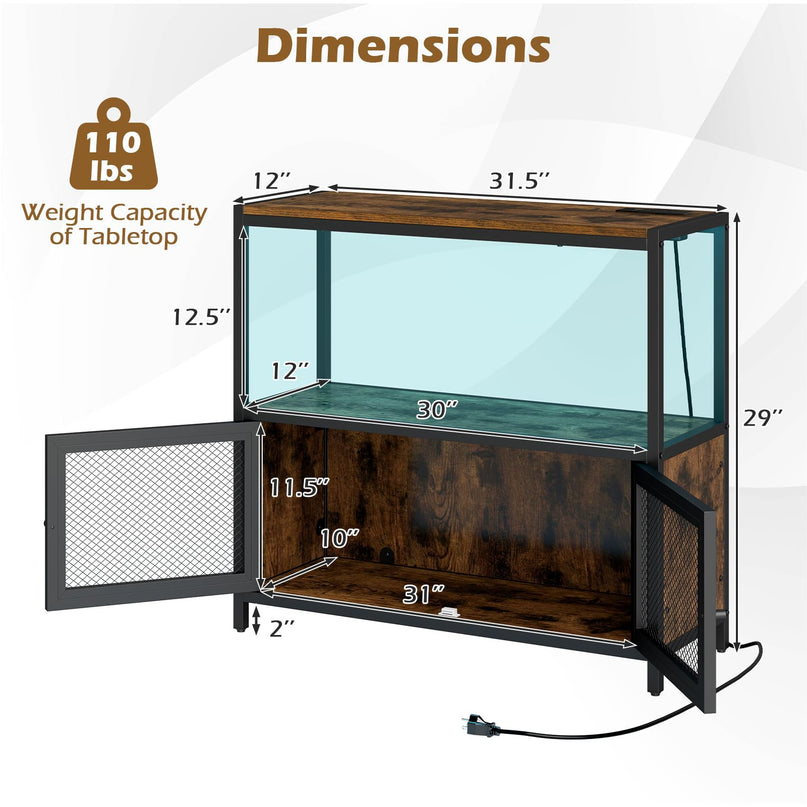 Giantex Wine Cabinet with LED Lights | Industrial Buffet Sideboard w/Charging Station