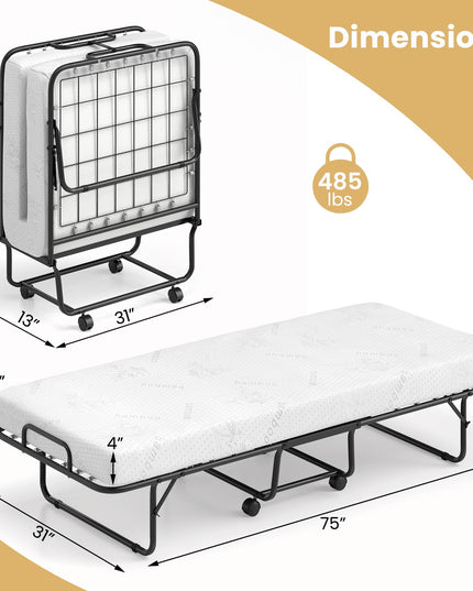 Giantex Folding Bed with Mattress for Adults