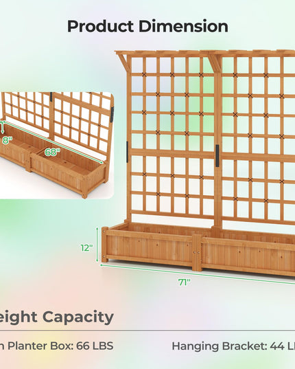 Giantex Large Raised Garden Bed with Trellis and Roof