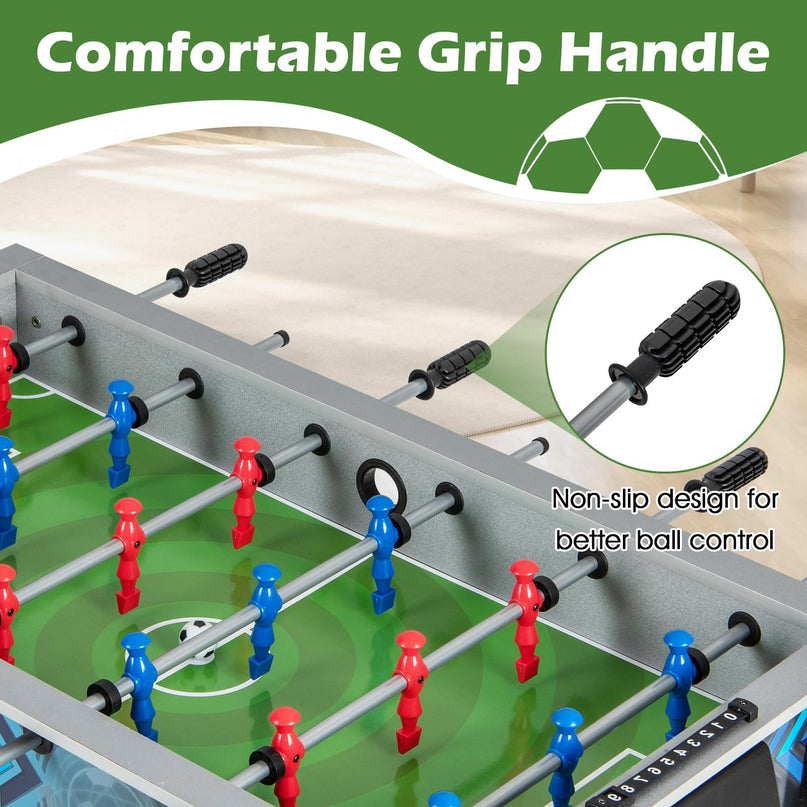 Giantex Foosball Table, 37.5" Foosball Table Adult Size, with 2 Balls, Smooth Handle