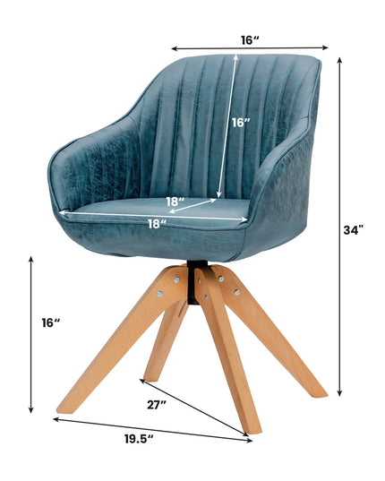 Giantex Swivel Accent Chair for Desk - Set of 2 Armchair Without Wheel