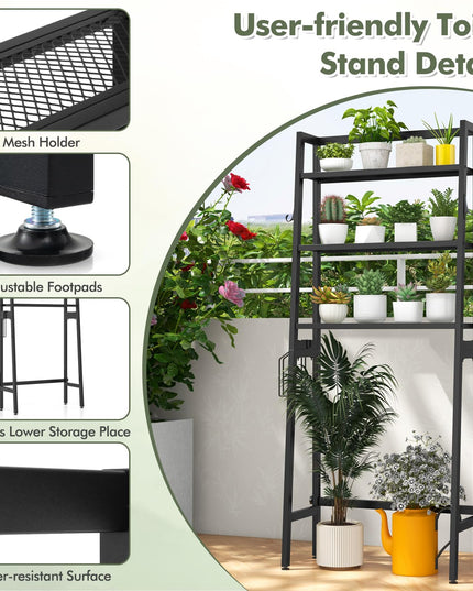Giantex Over The Toilet Storage Shelf - 3-Tier Freestanding Above Toilet Rack