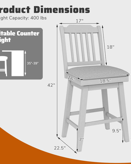 Giantex 25" Modern Bar Stools Set for Kitchen Island