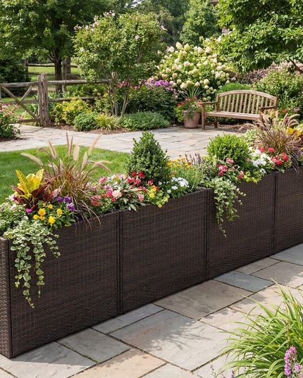 Jardinière surélevée en osier Giantex pour légumes, fleurs, herbes, balcon ou porche