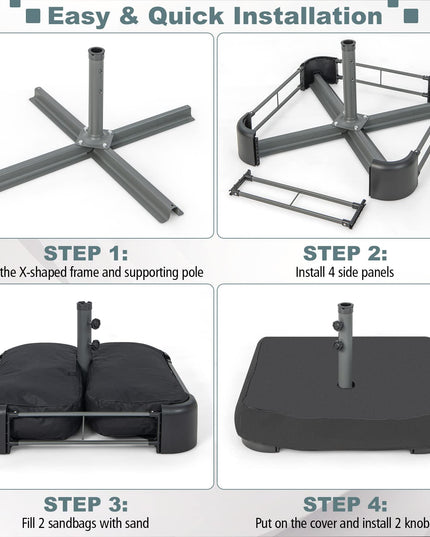 200 lbs Filled Umbrella Base - Giantex