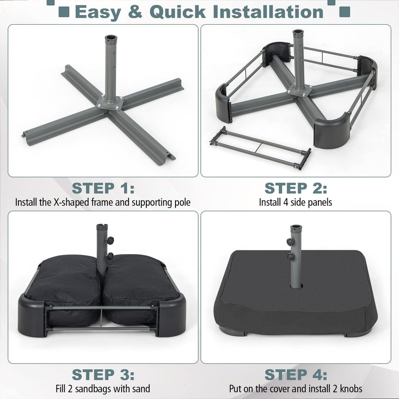 200 lbs Filled Umbrella Base - Giantex