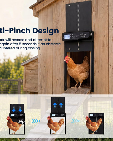 Giantex Aluminum Auto Chicken Coop Door Solar Powered with Light Sensor & Timer