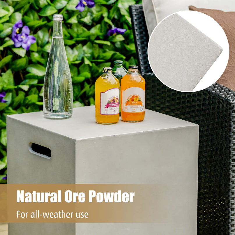 Giantex Propane Tank Cover Table - Hideaway Table, Outdoor 20 lbs Propane Tank Holder with Handles on Both Sides