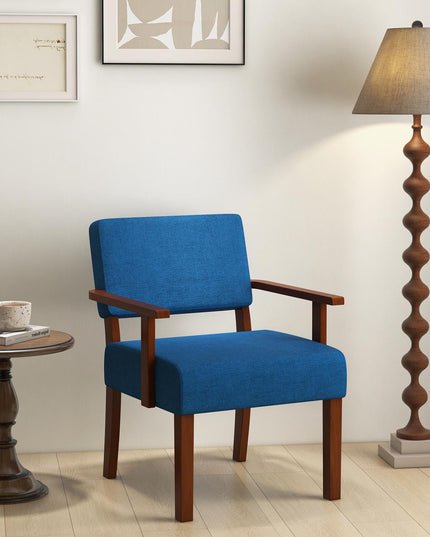 Giantex Modern Accent Chair, Linen Living Room Arm Chair w/Soft Padded Seat & Backrest