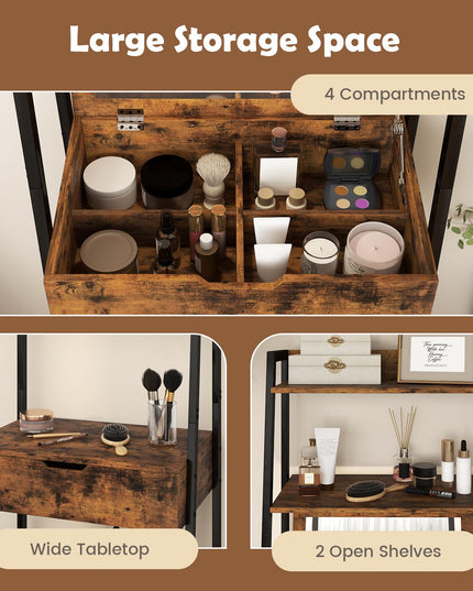 CHARMAID Ladder Vanity Desk Set
