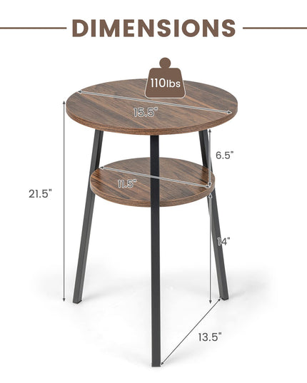Giantex Round End Table Set