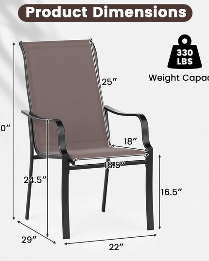Giantex Patio Chair Set of 2 for Lawn Deck Garden Porch Kitchen Pool