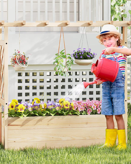 Giantex Freestanding Garden Planter Raised Bed for Flowers Herbs ( 45”x16”x41” )