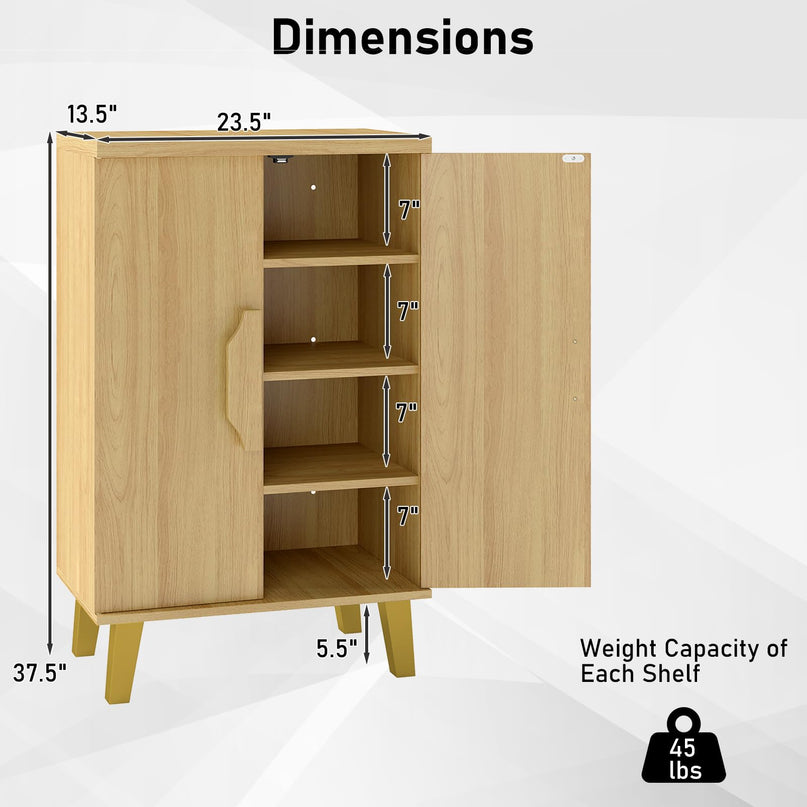 Giantex Sideboard Buffet Cabinet with Double Doors & Removable Shelves