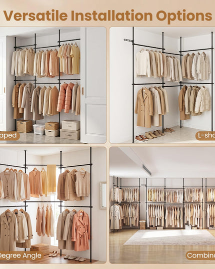 Giantex Floor to Ceiling Clothes Rack for Bedroom
