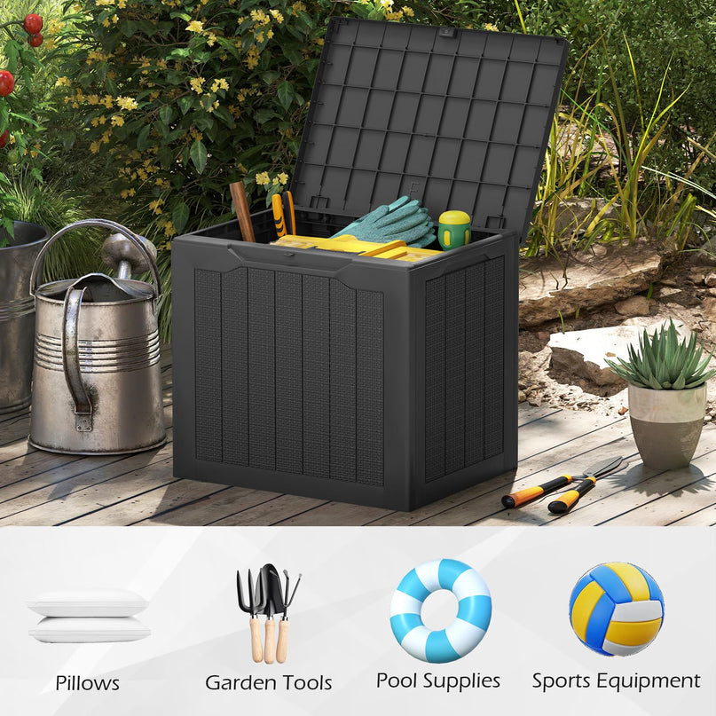Giantex 25 Gallon Outdoor Storage Box for Pool Accessories