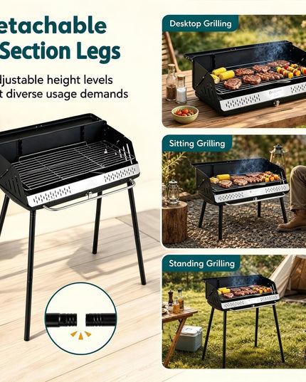 Giantex Portable Charcoal Grill with Detachable Legs