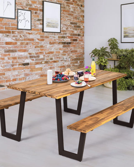 Giantex Picnic Table Bench Set for 6 or 8