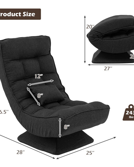Giantex Adjustable Swivel Floor Chair - 5 Position Video Game Chair
