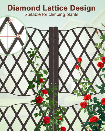 Giantex 2 Pack Raised Garden Beds with Trellis (32”Lx16”Wx48”H)