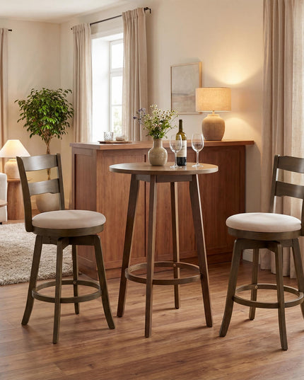 Giantex Tabourets de Bar Pivotants, Lot de 2 ou 4 | Tabourets de Comptoir de 63,5 cm avec Assise Rembourrée en Tissu