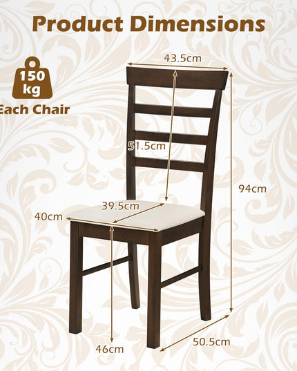 Giantex Wooden Dining Chairs Set of 4