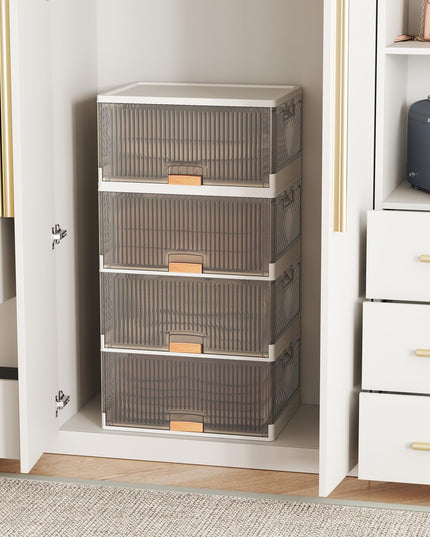 Giantex 4 Tier Stackable Storage Bins with Lids