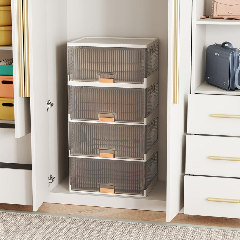 Giantex 4 Tier Stackable Storage Bins with Lids