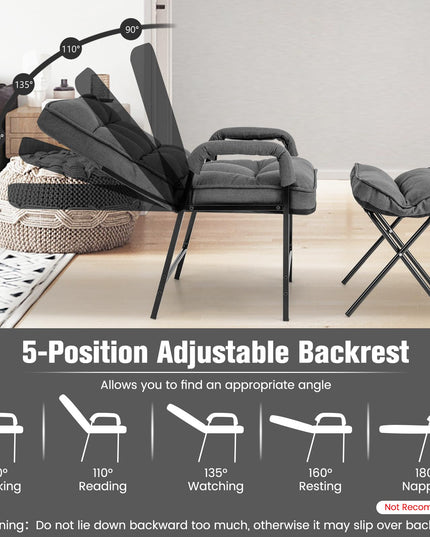Giantex Modern Accent Chair with Ottoman