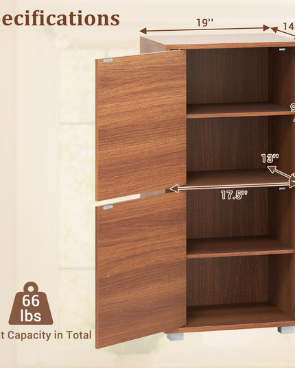 Giantex 2-Cube Stackable Storage Cabinet with 2 Single Doors