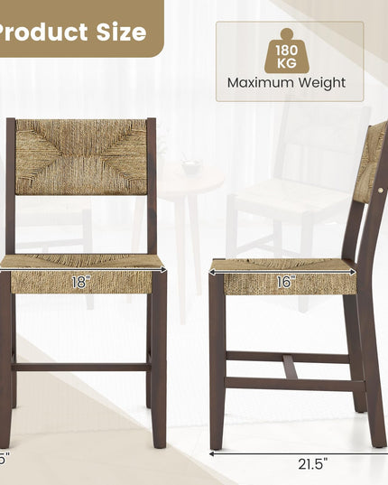 Giantex Rattan Dining Chair, Farmhouse Cane Side Chairs