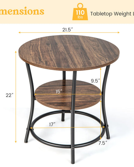 Giantex Round End Table Set