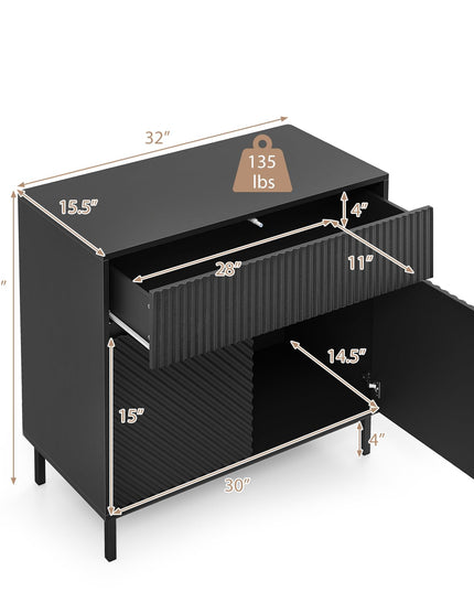 Giantex 32" Wide Buffet Cabinet with 2 Doors and 1 Drawer (1/2)