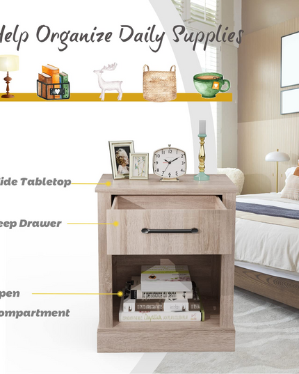 Wooden Sofa Side Table for Bedroom Office Study