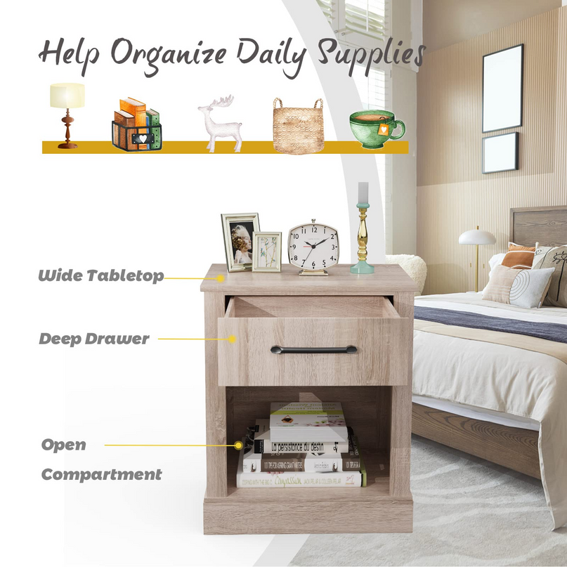 Wooden Sofa Side Table for Bedroom Office Study