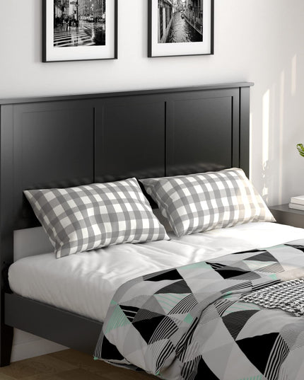 Giantex Wood Headboard, Flat Panel Headboard with Pre-drilled Holes for Height Adjustment