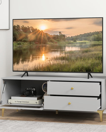 Giantex TV Stand for TVs up to 55”, Entertainment Center with Storage Drawers