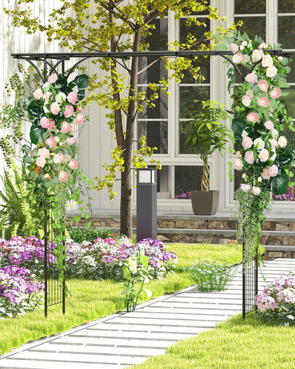 Giantex Garden Arch Trellis - 81''H x 81''W Metal Garden Arbor