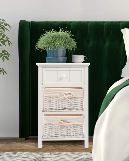 Giantex Nightstand with Drawers Wooden