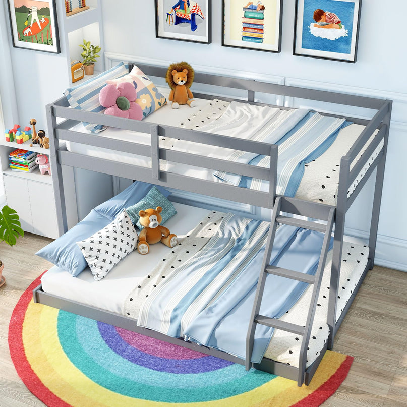 Giantex Twin Over Full Bunk Bed for Kids